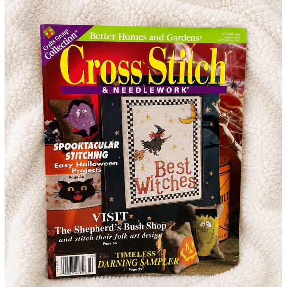 Better Homes And Gardens Other - Vintage 1998 Halloween Cross Stitch Magazine BH&G Needlework Crafts Patterns